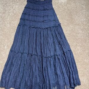 Willow & Clay Navy Tiered Maxi Skirt